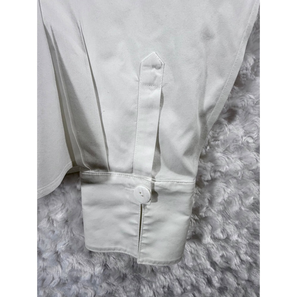 Coldwater Creek Womens Size 2X White Embroidered 100% Cotton Button Down Shirt - Picture 6 of 9